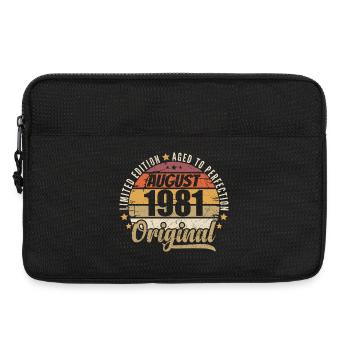 Août 1981 Anniversaire Vintage Rétro Août 1981 - Sacoche pour ordinateur portable 13 pouces - noir - Devant