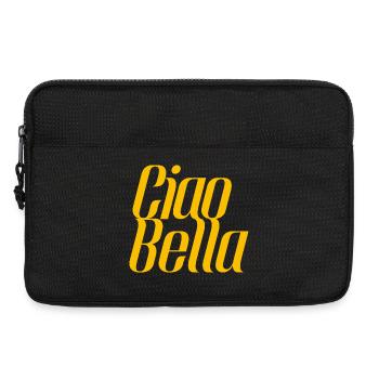 Ciao Bella Italie Dicton – Minimal Typer Design - Sacoche pour ordinateur portable 13 pouces - noir - Devant