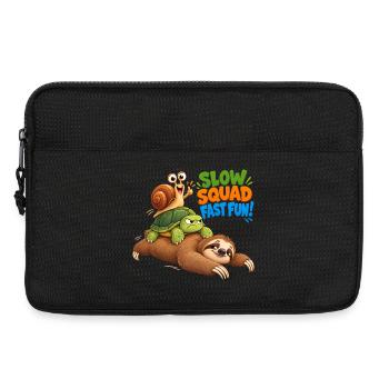 Slow Squad Fast Fun - Funny Slow Animals - Laptoptasche 13" - Schwarz - Vorne