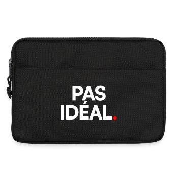 PAS IDÉAL. – Réaction Humour Minimaliste - Sacoche pour ordinateur portable 13 pouces - noir - Devant