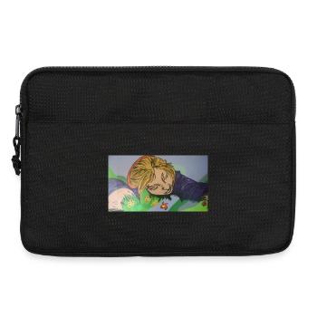 Fille rêveuse - Sacoche pour ordinateur portable 13 pouces - noir - Devant