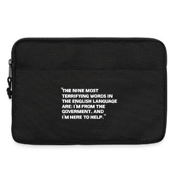Government Promise Quotes T-Shirt - Laptop bag 13" - black - Front
