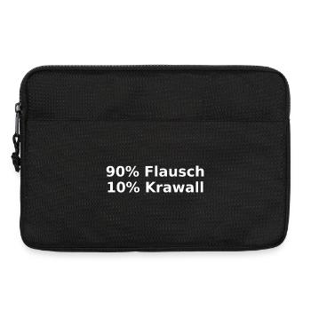 90% Flausch 10% Krawall - Lustiger Hundespruch - Laptoptasche 13" - Schwarz - Vorne