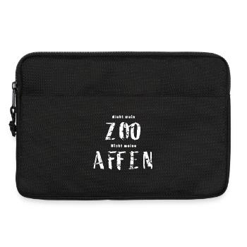 Nicht mein ZOO nicht meine AFFEN Spruch - Laptoptasche 13" - Schwarz - Vorne