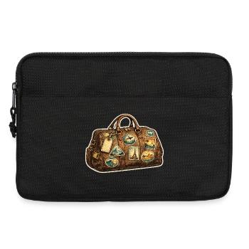 Autocollants vintage pour valises de voyage - Sacoche pour ordinateur portable 13 pouces - noir - Devant