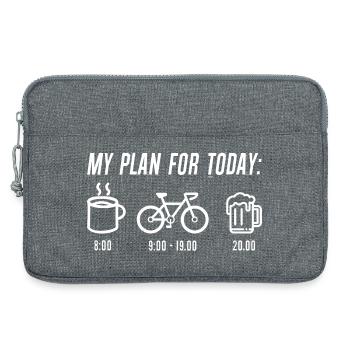 Plan Today: Coffee Cycle Cheers - Laptop bag 13" - heather grey - Front