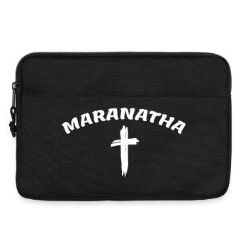 Logo d’écriture croisée Maranatha - Sacoche pour ordinateur portable 13 pouces - noir - Devant