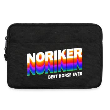 Noriker Chevaux Design / Idée cadeau - Sacoche pour ordinateur portable 13 pouces - noir - Devant