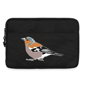 Buchfink Illustration – Heimische Vögel - Laptoptasche 13" - Schwarz - Vorne