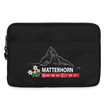Matterhorn with Edelweiss and GPS - Laptop bag 13" - black - Front