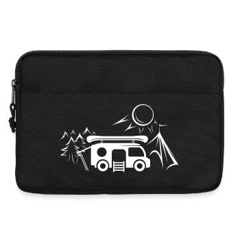 camping outdoor Reisen Outdoor Symbol icon Logo - Laptoptasche 13" - Schwarz - Vorne