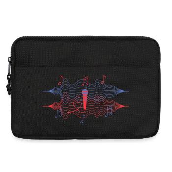 J’adore la musique - Sacoche pour ordinateur portable 13 pouces - noir - Devant