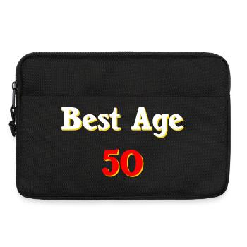 geschenkideen, für mann, best age 50 - Laptoptasche 13" - Schwarz - Vorne