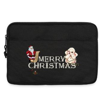 Joyeux Noël vous souhaite le Père Noël - Sacoche pour ordinateur portable 13 pouces - noir - Devant