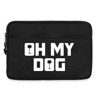 Oh my Dog Hundeliebe Fell Schnauze Fan Tierliebe - Laptoptasche 13" - Schwarz - Vorne