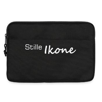 Icône silencieuse Contraste minimaliste - Sacoche pour ordinateur portable 13 pouces - noir - Devant