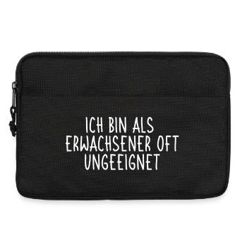 Ich bin als Erwachsener oft ungeeignet - Laptoptasche 13" - Schwarz - Vorne