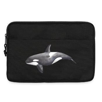 Orca – Meeresbewohner, Illustration, 2022 - Laptoptasche 13" - Schwarz - Vorne