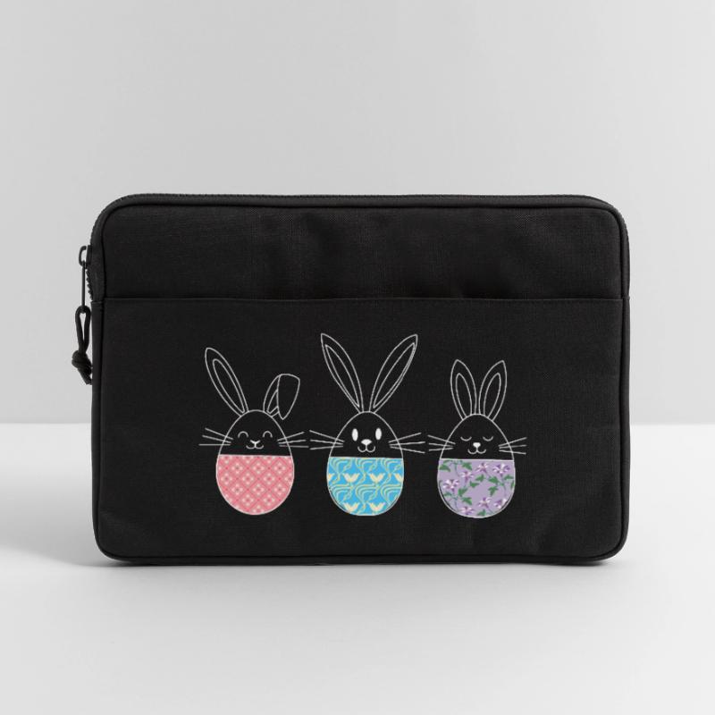 Easter, Cute Easter Bunnies Easter Eggs Drawing Laptop bag 13"