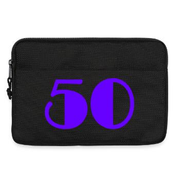 50. 50 YEARS. 50th ANNIVERSARY. BIRTHDAY 50 YEARS. - Laptop bag 13" - black - Front