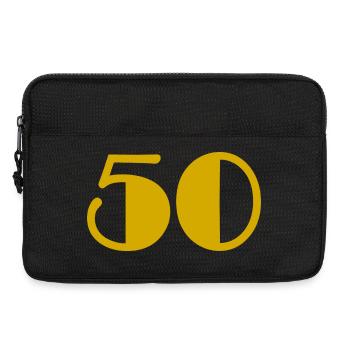 50. 50 ANS. 50e ANNIVERSAIRE. ANNIVERSAIRE 50 ANS. - Sacoche pour ordinateur portable 13 pouces - noir - Devant
