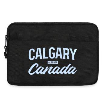 Calgary, Alberta, Canada – Design de ville rétro - Sacoche pour ordinateur portable 13 pouces - noir - Devant