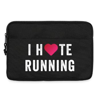Ich liebe/hasse Laufen - Laptoptasche 13" - Schwarz - Vorne