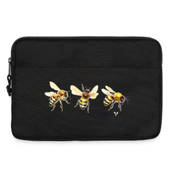 Wasserfarbene Honigbienen Trio - Laptoptasche 13" - Schwarz - Vorne