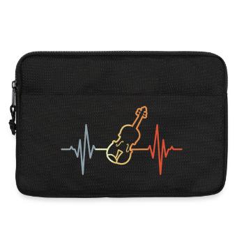 Violine Herzschlag EKG - Laptoptasche 13" - Schwarz - Vorne