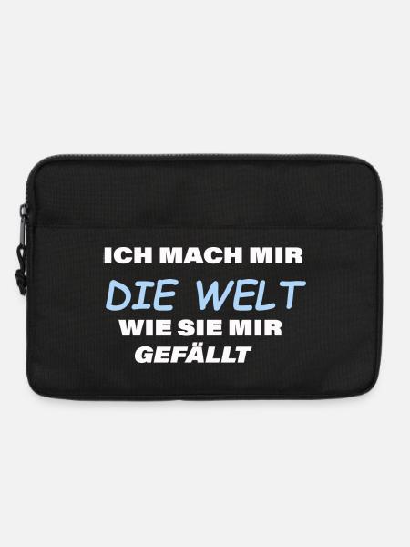 Ich mach mir die Welt ... - Laptoptasche 13" - Schwarz