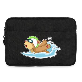 Bear Swimming Goggles Summer - Laptop bag 13" - black - Front