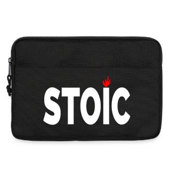 Stoic being stoic typographic artwork - Laptop bag 13" - black - Front