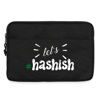 Let's Hash Typography Pattern - Laptop bag 13" - black - Front