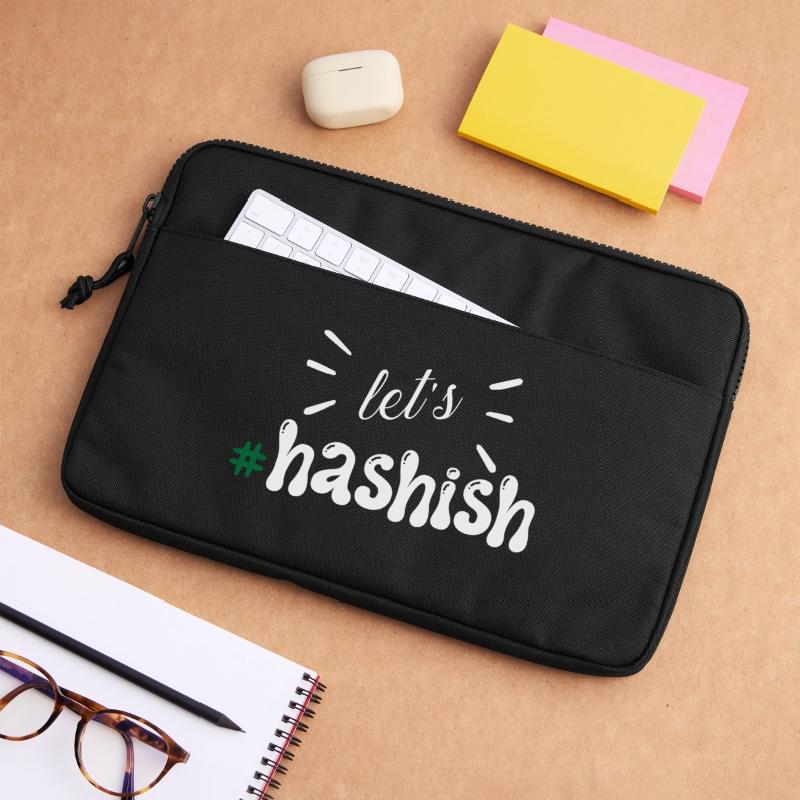 Let's Hash Typography Pattern Laptop bag 13"