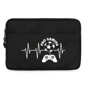 pro gaming Herzschlag Puls Fußball gamer icon Logo - Laptoptasche 13" - Schwarz - Vorne