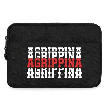 Agrippina t-shirt stacked text gift t-shirt - Laptop bag 13" - black - Front