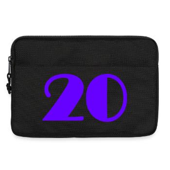 20. 20 ANS. 20e ANNIVERSAIRE. ANNIVERSAIRE 20 ANS. - Sacoche pour ordinateur portable 13 pouces - noir - Devant