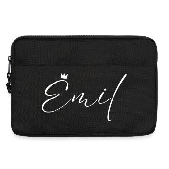 Emil Name König T-Shirt Geschenk Männer - Laptoptasche 13" - Schwarz - Vorne
