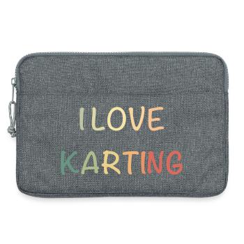 KartingLiebe Pastel Racing - Laptop bag 13" - heather grey - Front