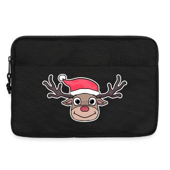 Renne cerf Chapeau de Noël Mignon - Sacoche pour ordinateur portable 13 pouces - noir - Devant