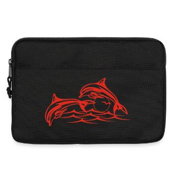 Red dolphins - Laptop bag 13" - black - Front
