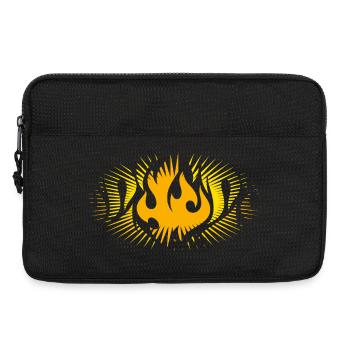 Symbole de la flamme rayonnante – design puissant - Sacoche pour ordinateur portable 13 pouces - noir - Devant