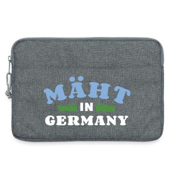 Mäht in Germany - Rasenmäher - Mähen - Wortspiel - Laptoptasche 13" - Grau meliert - Vorne