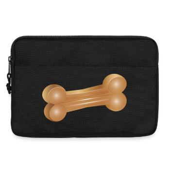 Illustration d’os à mâcher dans un style classique - Sacoche pour ordinateur portable 13 pouces - noir - Devant