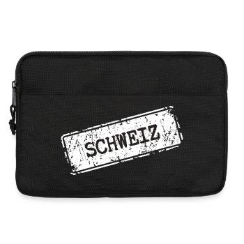 Schweiz Stempel Design - Laptoptasche 13" - Schwarz - Vorne