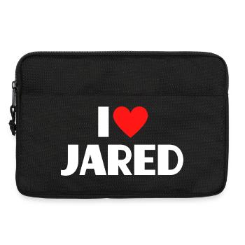 I love Jared Rotes Herz Romantischer Name Fan - Laptoptasche 13" - Schwarz - Vorne