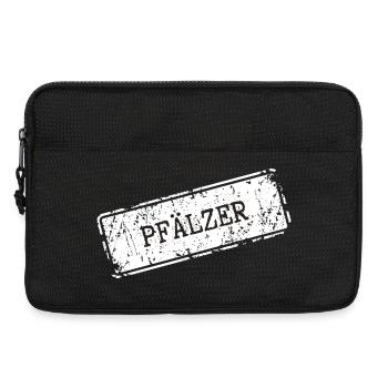 Pfälzer Schriftzug auf Vintage-Optik - Laptoptasche 13" - Schwarz - Vorne