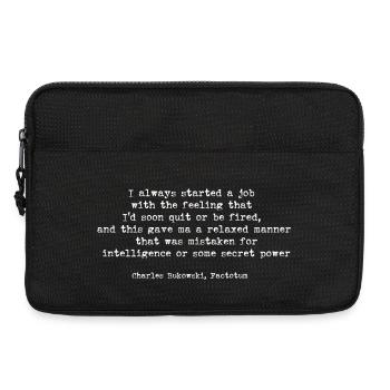Zitat von Charles Bukowski Factotum - Laptoptasche 13" - Schwarz - Vorne