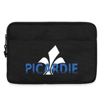 Picardie Fleur de lys Stylisée - Sacoche pour ordinateur portable 13 pouces - noir - Devant