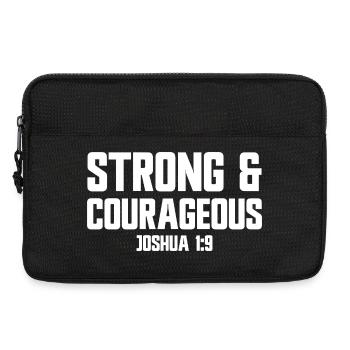Stark und mutig Josua 1:9 Jesus mutig - Laptoptasche 13" - Schwarz - Vorne